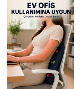 Bel Destek Minderi Isıtmalı Masaj Özellikli Günlük Kullanım
