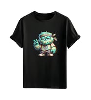Animasyon Görselli  Unisex (Tshirt) Tişört (Siyah)