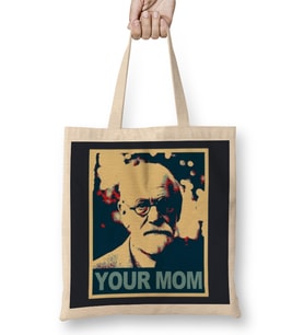 Sigmund Freud Pink Freud The White Line Of Your Mom Bez Çanta Uzun Saplı