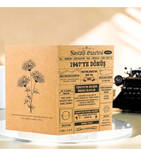 1947 Kraft Kutlama Kartı - Doğum Günü Kartı - Yıl Dönümü Kartı - Nostalji Gazetesi