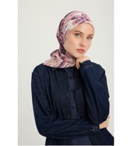 Schaless Kozmik Paisley - Nefti - Efilia Desenli Eşarp - 90x90 Cm (Pudra)