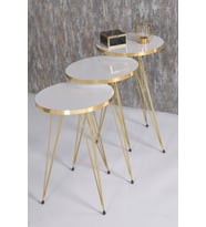 Zigon Sehpa Gold Ceviz Tel