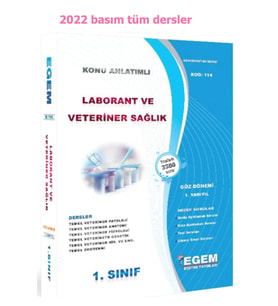 Egem Yayınları Aöf Laborant Ve Veteriner Sağlık 1 Sınıf 1 Yarıyıl Güz Dönemi (Çok Renkli)