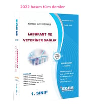 Egem Yayınları Aöf Laborant Ve Veteriner Sağlık 1 Sınıf 1 Yarıyıl Güz Dönemi (Çok Renkli)