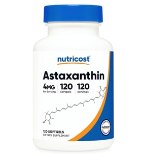 Nutricost (Özelsporcugıdaların'dan !!) Astaxanthin 4mg, Gluten Free and Non-GMO, 120 Softgels.