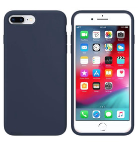 Apple iPhone 7 Plus İçi Kadife Silikon Kılıf Lacivert