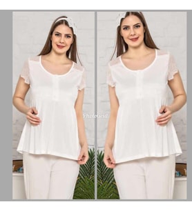 Limissi 2203 PUDRA Melissa Penye Hamile Lohusa Pijama Takım