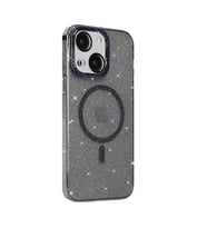 BİKAPAK MAGFIT IPHONE 15 YALDIZLI SİYAH KAPAK