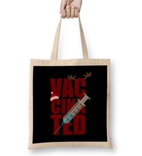 Vaccinated Christmas Bez Çanta Uzun Saplı