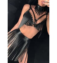 Mulvxbrf Brf02 Püsküllü Etek, Sütyen Ve Choker Takım - Brf482 (Mulvix)
