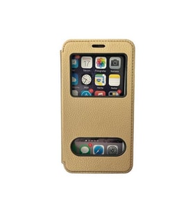 Jopus Galaxy J7 Duo ile Uyumlu Premium Kapaklı Kılıf Gold
