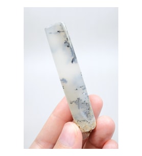 Soft Blue Tonlarında Cilalı Merlinit (Dendritik Opal) Serbest Form, 34g