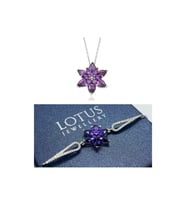 Lotus Çiçeği Bileklik Ve Kolye Seti 925 Ayar Gümüş Set