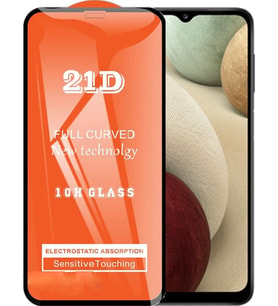 Samsung Uyumlu A12 Ekran Koruyucu 21D Tam Kaplayan Kavisli