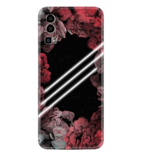 General Mobile Gm 23 Kılıf Silikon Desen Özel Seri Flowers Line 1732