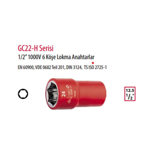 CETA GC22-H24 1/2" 1000V 6 Köşe Lokma Anahtarlar
