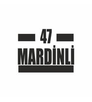 47 Mardinli Araba Sticker siyah 16x9 CM (Siyah)