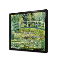 Water Lilies And Japanese Bridge Çerçeveli Cam Tablo