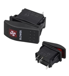 Havalandırma Sembollü Işıklı 3 Pinli On-Off 12-24V Marin Switch