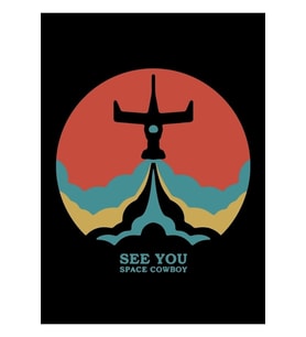 Kovboy Bebop Retro Vintage Tablo Ahşap Poster Dekoratif