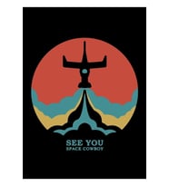 Kovboy Bebop Retro Vintage Tablo Ahşap Poster Dekoratif