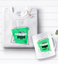 BK Gift Kişiye Özel Mühendis Baba Tasarımlı Beyaz Tişört ve Kupa Seti-2 (Model 1)
