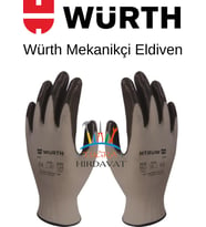 Würth İş Güvenliği Eldiveni Mekanikçi Siyah NO 9/L
