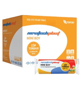 Newtechplast Çöp Torbası, Mini Boy, Beyaz, 40 X 50 cm., 50 Rulo 2000 Adet