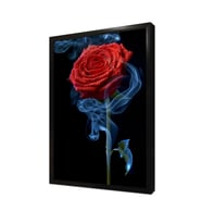 Kırmızı Gül Çerçeveli Mdf Tablo
