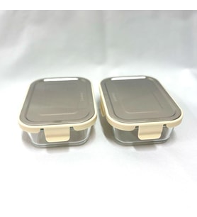 Cooker CKR3487 Cam Saklama Kabı 640 ml Krem 2 Adet