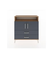 Arges Şifonyer 3 Raflı 2 Çekmeceli 2 Kapaklı 88x30x96 Çam-Antrasit