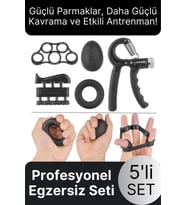 #EgzersizSeti Fizik Tedavi Kavrama Rehabilitasyon El Ve Parmak Güçlendirici Egzersiz Seti 5'li Set