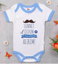 BK Kids Sünnet Tasarımlı Mavi Bebek Body Zıbın-6