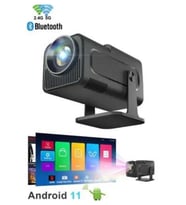 Mini Siyah 4K 720P Taşınabilir Ev Sinema Projektörü Bluetooth Android