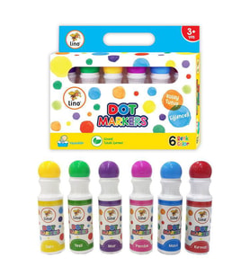 Lino Dot Markers 6 Renk Yıkanabilir 