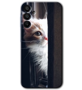 Galaxy A15 Kılıf HD Desen Baskılı Kılıf - Kedi Bakışı