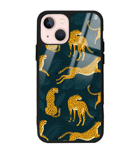 iPhone 13 Leaf Leopar Tasarımlı Glossy Telefon Kılıfı