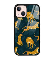 iPhone 13 Leaf Leopar Tasarımlı Glossy Telefon Kılıfı