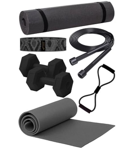 Son Kalite Pilates Seti Inanılmaz Fiyat Pilates Minderi 2 Adet Dambıl Squat Band Atlama Ipi Direnç