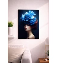 FLORAL WOMAN3  TASARIM MDF TABLO (27X18)