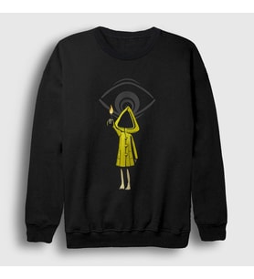 Presmono Unisex Siyah Six Little Nightmares Sweatshirt 160377tt