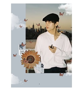 Kim Taehyung Baskı Tablo Ahşap Poster Dekoratif Kod3020