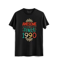 Vintage 1990 Awesome Siyah Tshirt