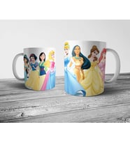 Pixxa Disney Prensesleri - Ariel Mulan Snow White Cindirella Kupa Bardak Model 1