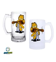 Garfield Kulplu Bira Bardağı Buzlu veya Şeffaf Seçenekli 0289