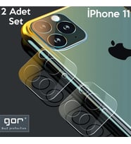 GOR İPhone 11 6.1 inch (2019) Tempered Kamera Koruma Cam 2adet Set-(5775) - SSSSSS7823-8809