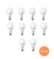 12W Bulb Led Ampul 3200K (Amber Işık) 10 Adet (Sarı)