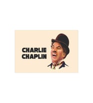 Charlie Chaplin Silüet Tasarım Ahşap Zemin Retro MDF Tablo