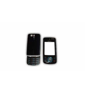 Nokia 6600s Kapak Nokia 6600s uyumlu Siyah ön Kapak Arka Kapak ve Tuş Takımı