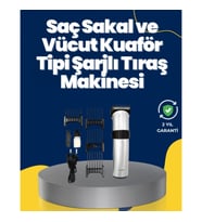 Mey İthalat® 5 Farklı Kesim Tarağıyla Gelen Çok Amaçlı Tıraş Cihazı